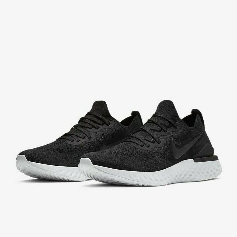 Nike Epic React Flyknit 2 Black Grey White Men's - Picture 5 of 7